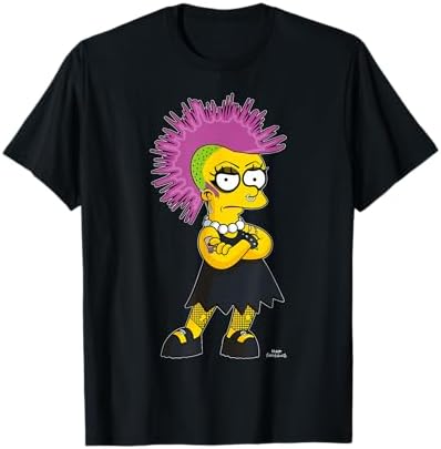Amazon.com: The Simpsons Lisa Punk Rock V2 T-Shirt : Clothing